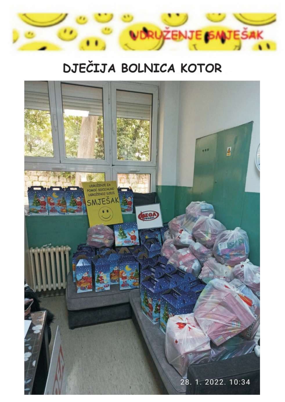 Dječija bolnica Kotor — novogodišnji paketići