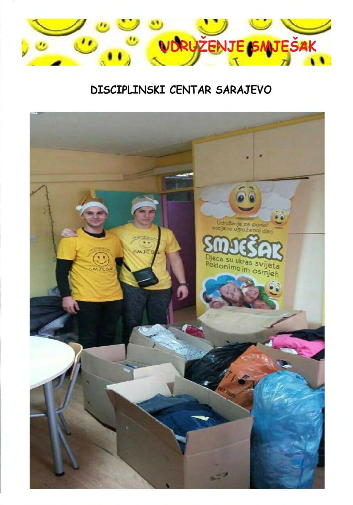 Disciplinski centar Sarajevo — donacija odjeće