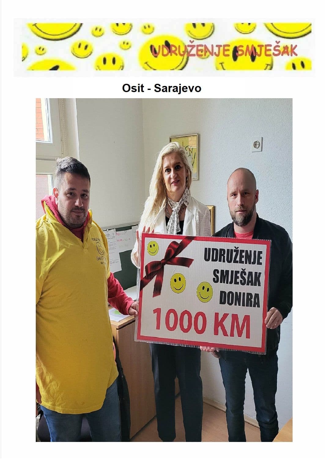 OSIT Sarajevo — novčana donacija