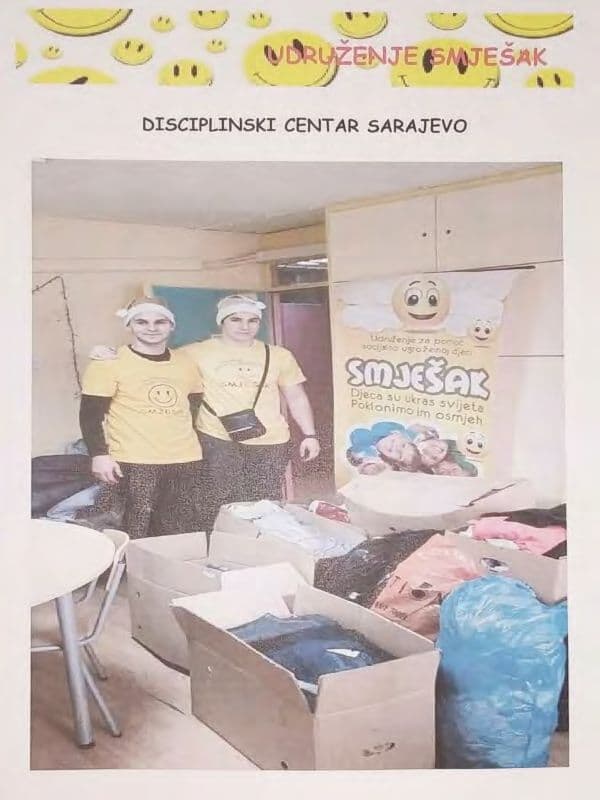 Disciplinski centar Sarajevo — odjeća i potrepštine
