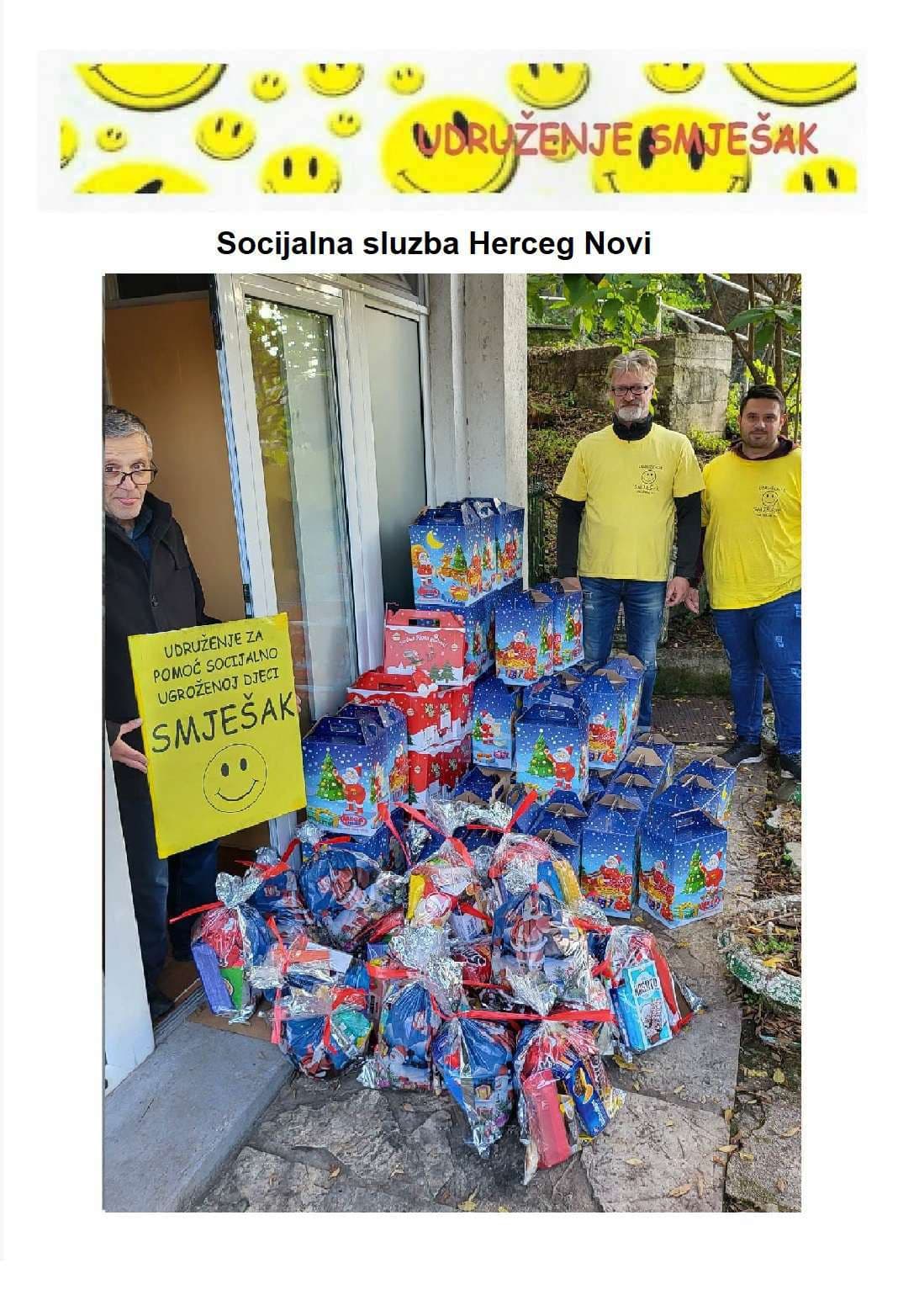 Socijalna služba Herceg Novi — novogodišnji paketići