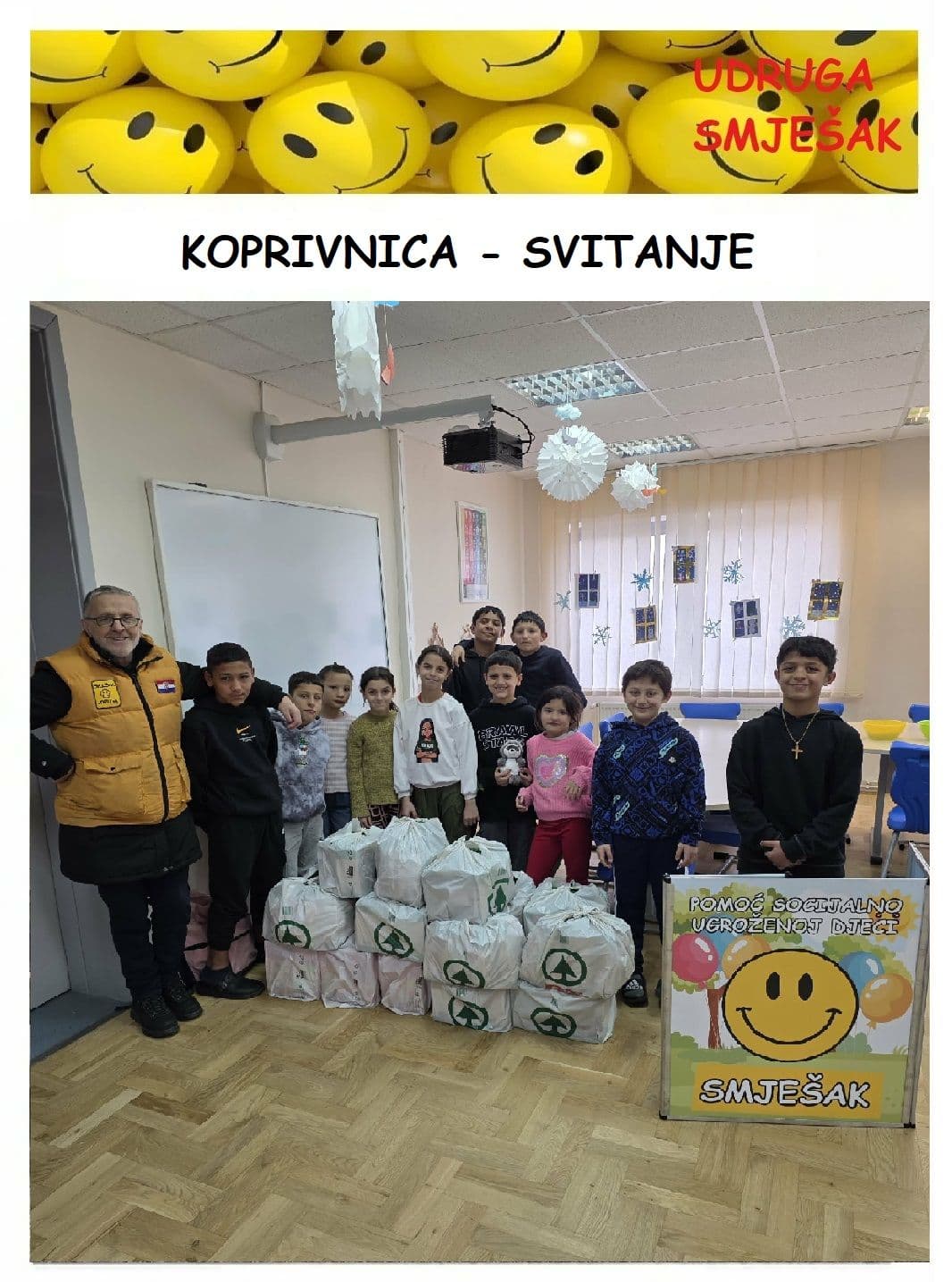 Djeca i praznični paketići u "Svitanju" u Koprivnici
