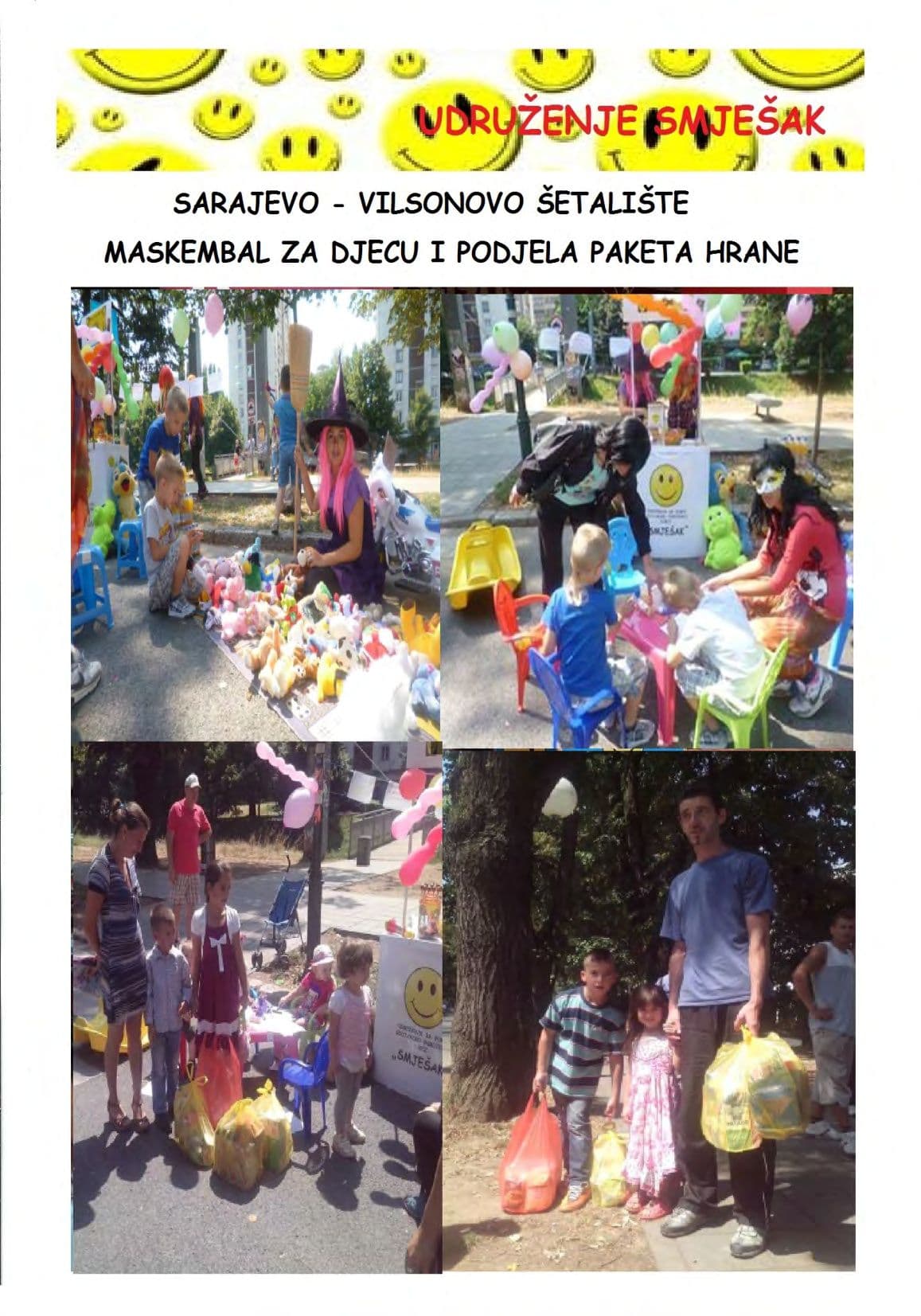 Maskenbal i paketi hrane — Vilsonovo šetalište, Sarajevo