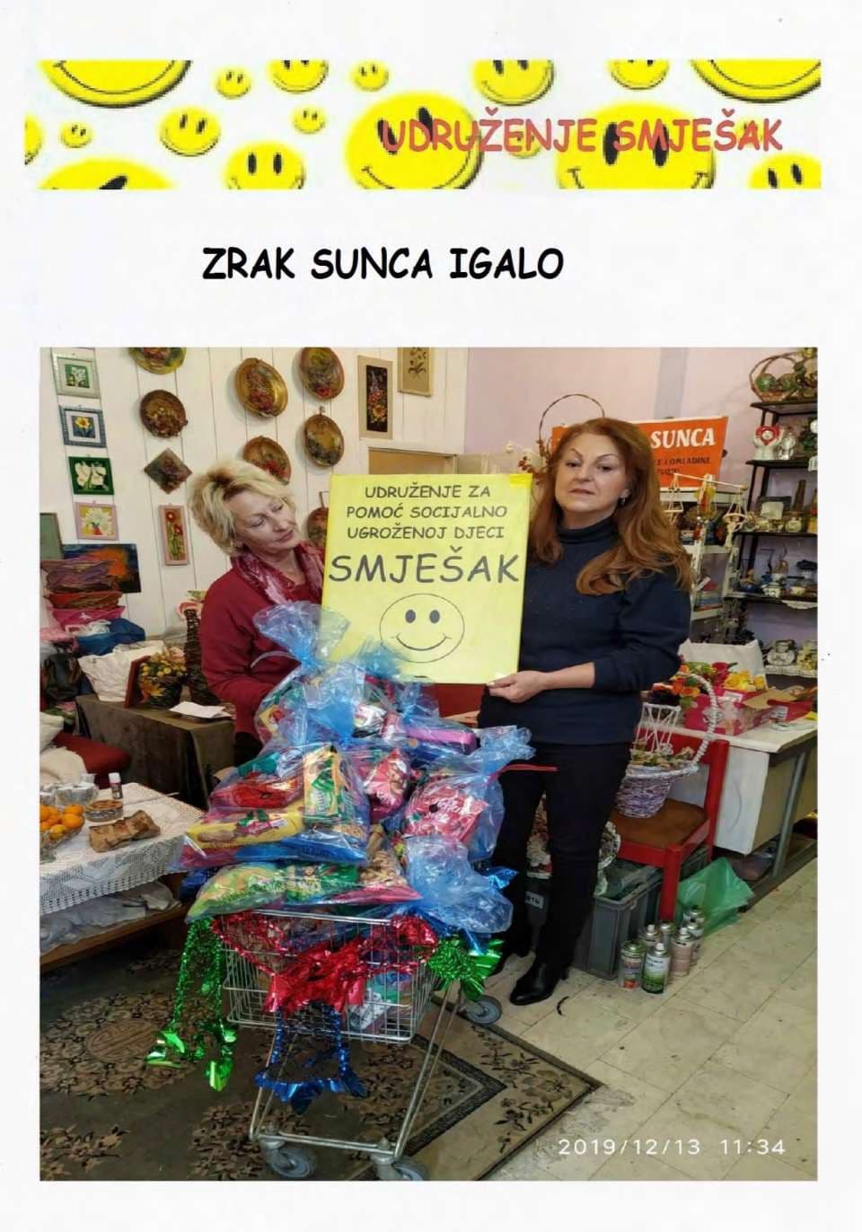 Udruženje "Zrak sunca" Igalo — novogodišnji paketi